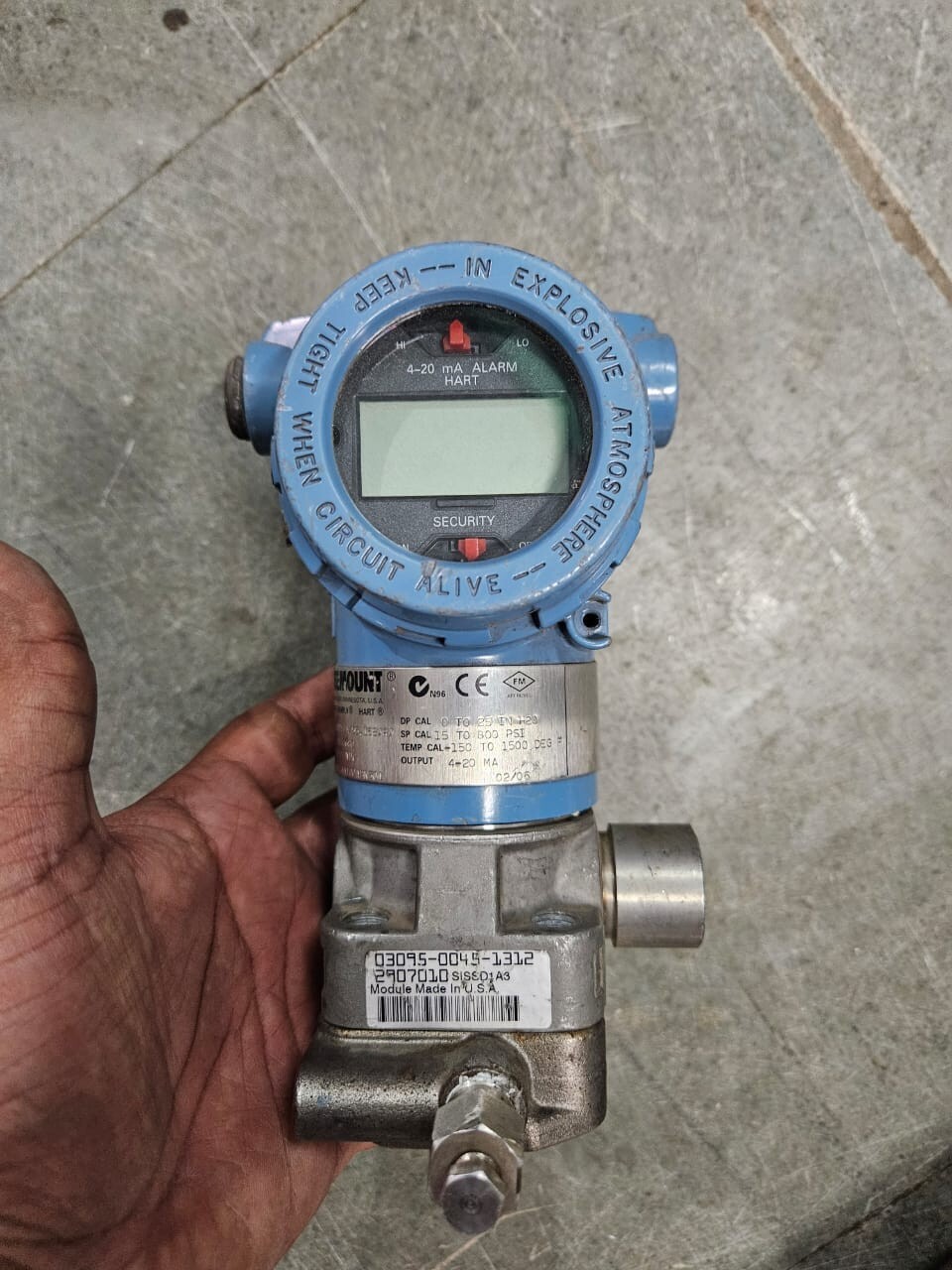 Rosemount 3095MA13AAA13AA100ABN501 MultiVariable Mass Flow Transmitter