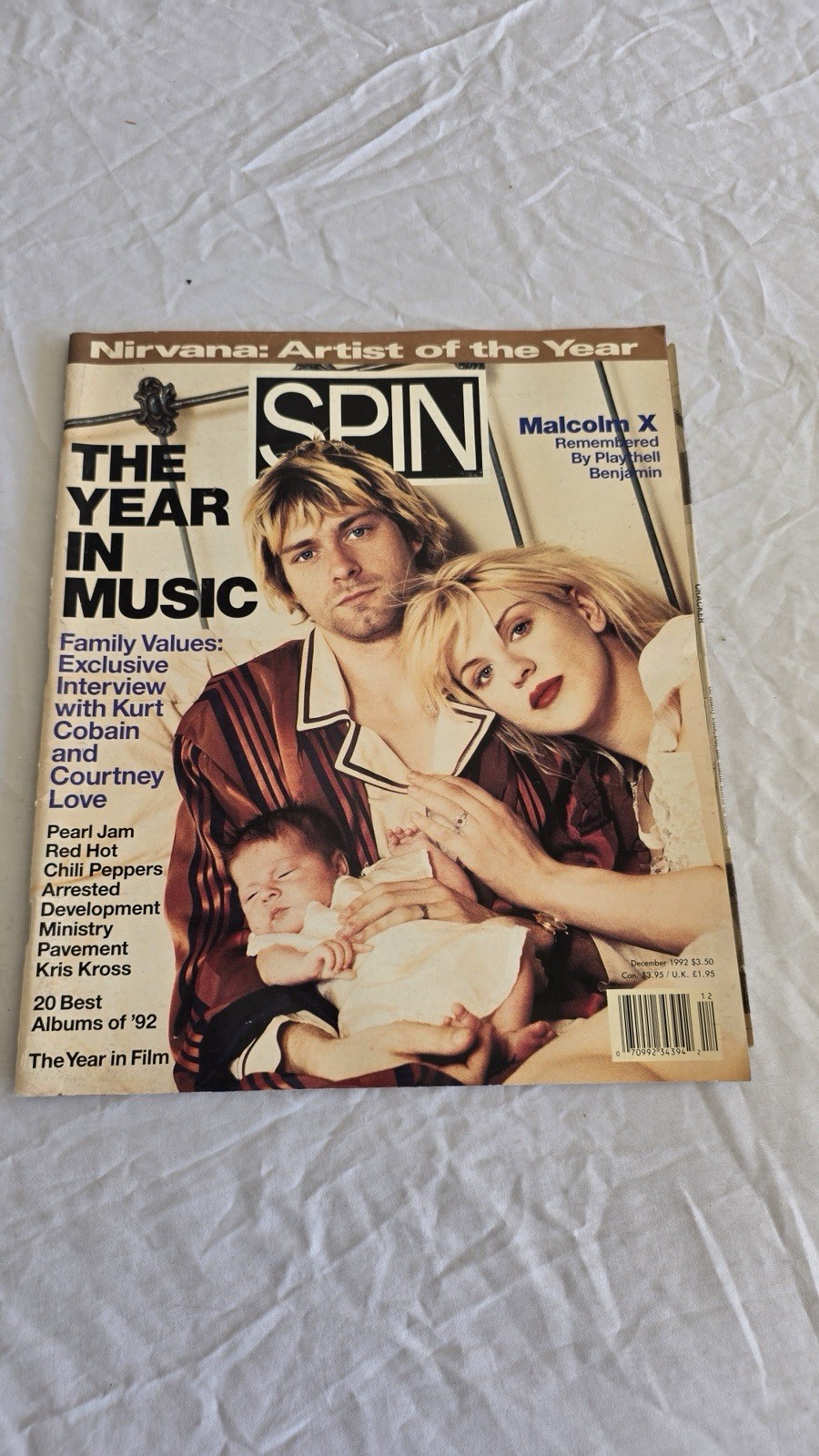 SPIN Magazine December 1992 Nirvana Kurt Cobain Courtney Love Vintage