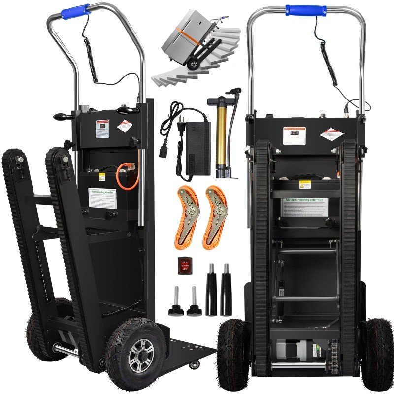 Electric Stair Climbing Dolly 900lbs Stair Climber Trolley with Rubber Tracks