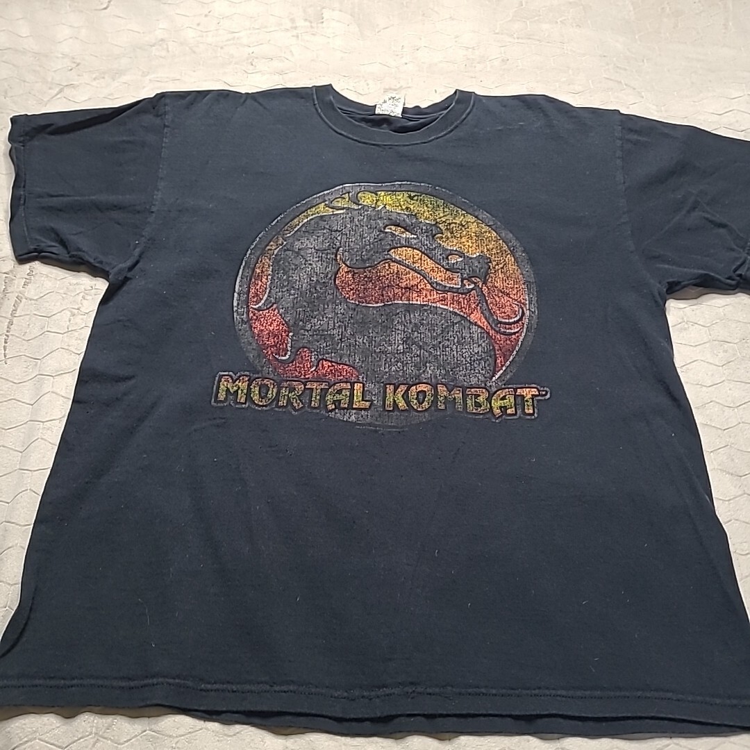 Mortal Kombat Video Game Movie Shirt Men\'s XL Dragon Logo Heavyweight Jezees