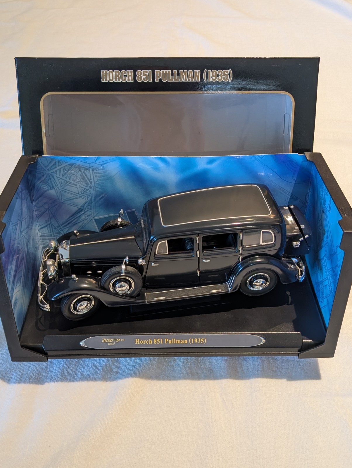 EUC Vintage 1935 Horch 851 Pullman 1:18-scale Diecast Car&Box (Ricko), 