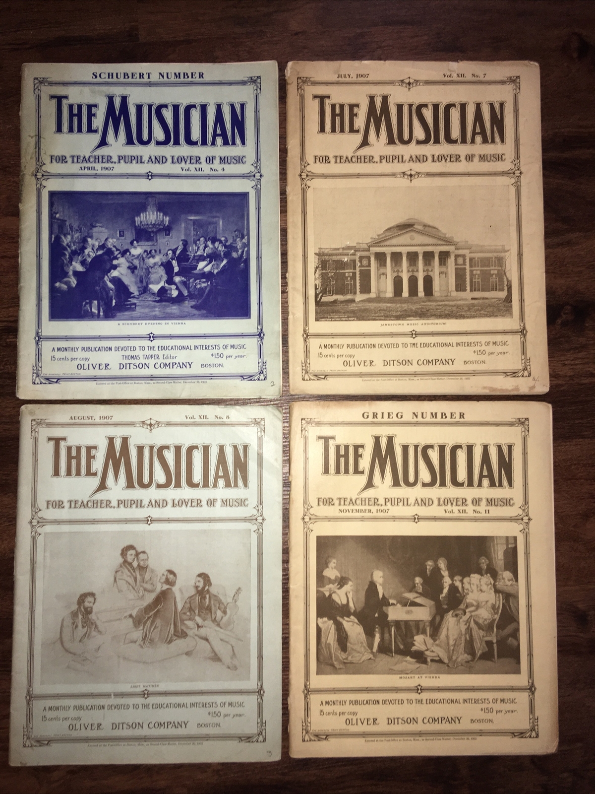 The Musician Magazines XII original lot 4,7,8,11  1900s Good Condition Collector