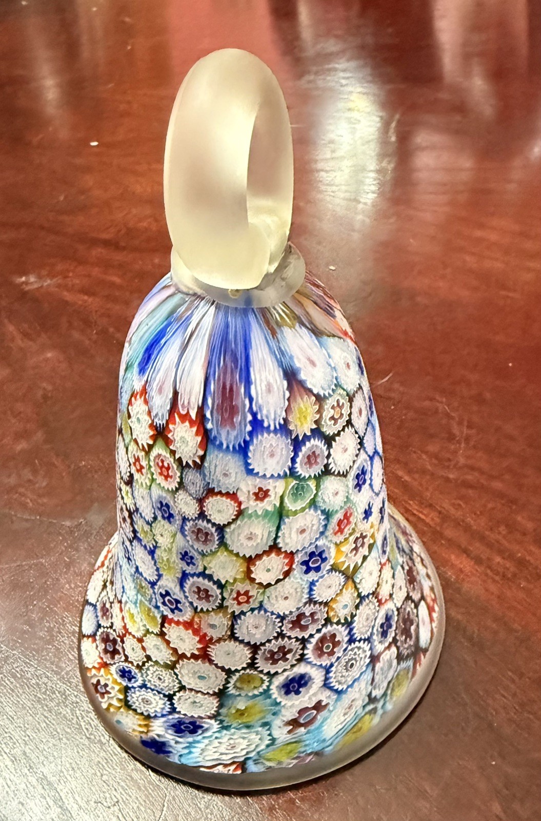 RARE Vintage Murano Millefiori Blown Glass Bell; Beautiful; Stunning