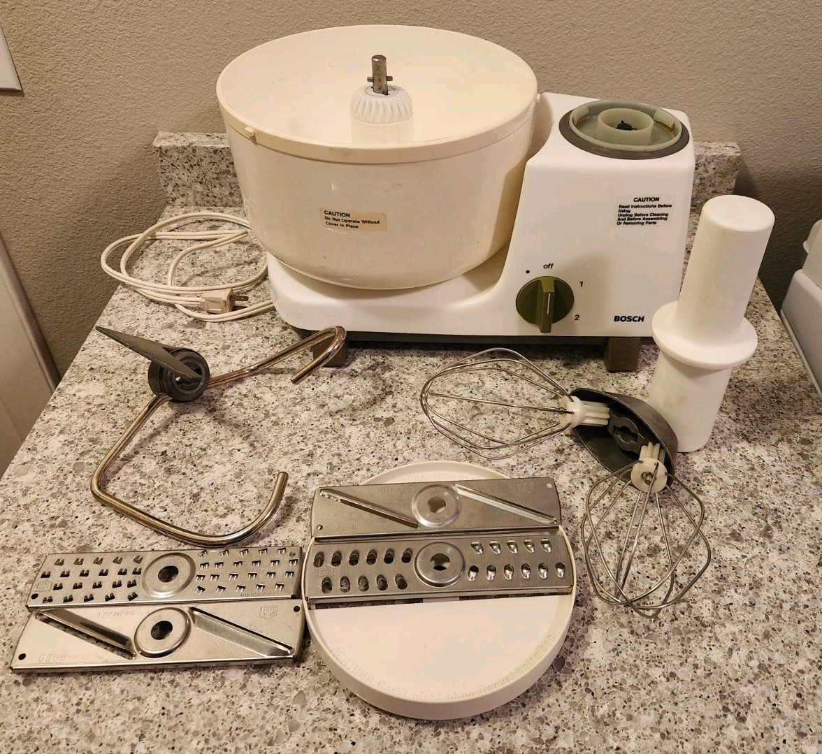 Vtg Bosch Mixer UM3 Bowl & Wire Wisk Dough Hook, Tested, Works