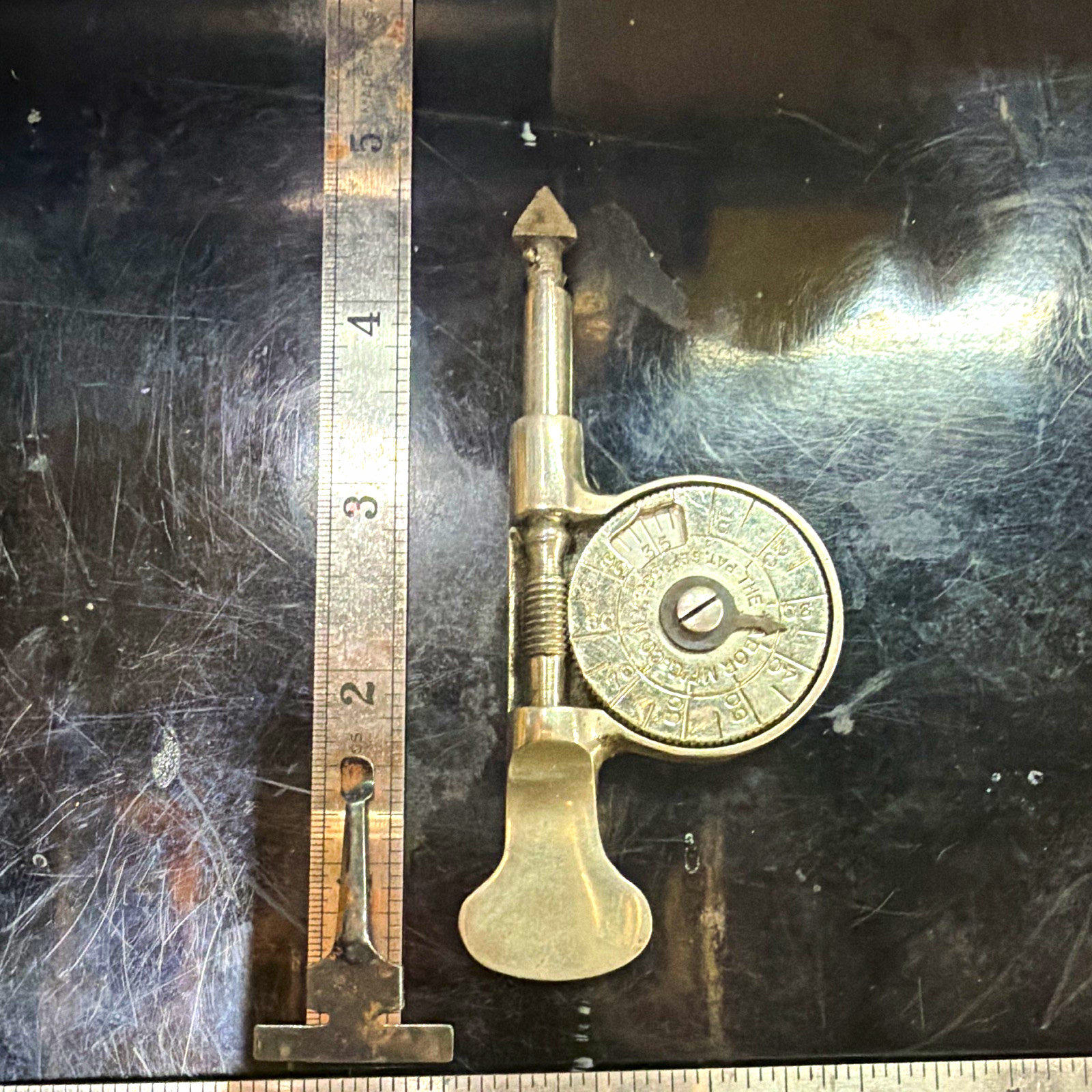 Antique 1885 Tabor Mfg Co Machinist Revolution Counter Speed Indicator Tachomete