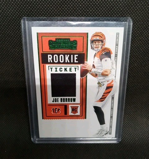 Joe Burrow 2020 Panini Contenders  Rookie Ticket Variation Patch Green #RSV-JBU