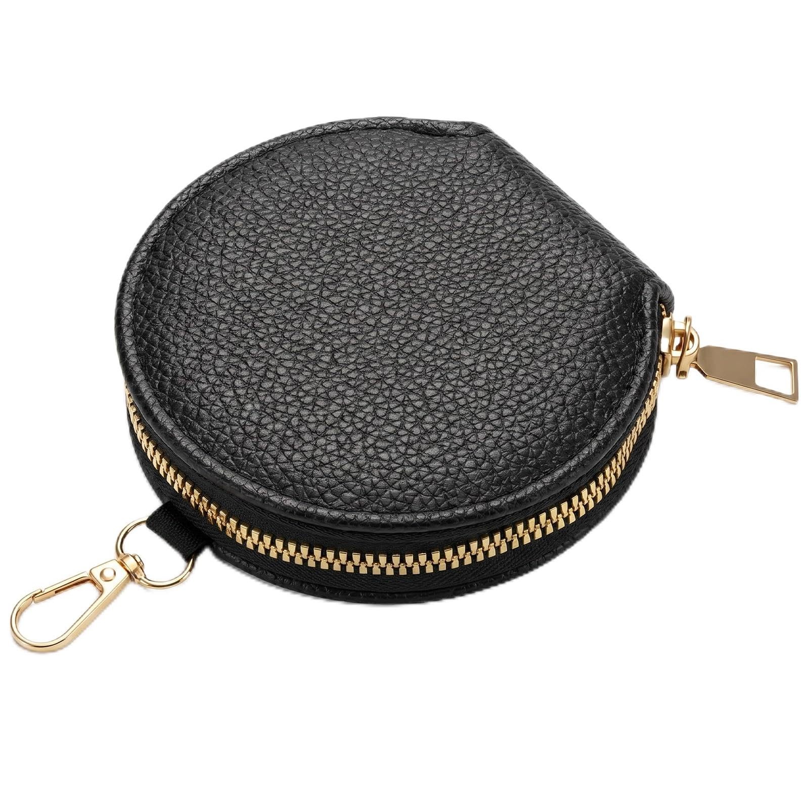 1Pcs Leather Coin Purse Keychain Mini Coin Pouch for Women Men Change Purse