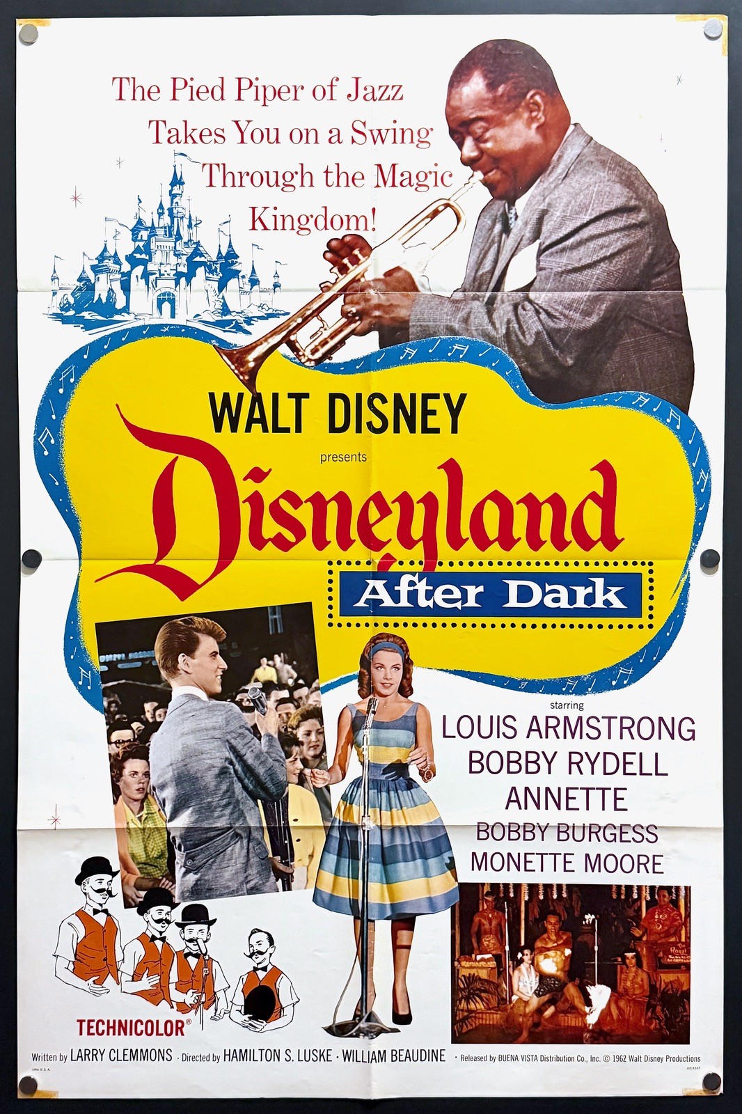 Disneyland After Dark (1963) Orig 1SH Movie Poster – Fine **Louis Armstrong**