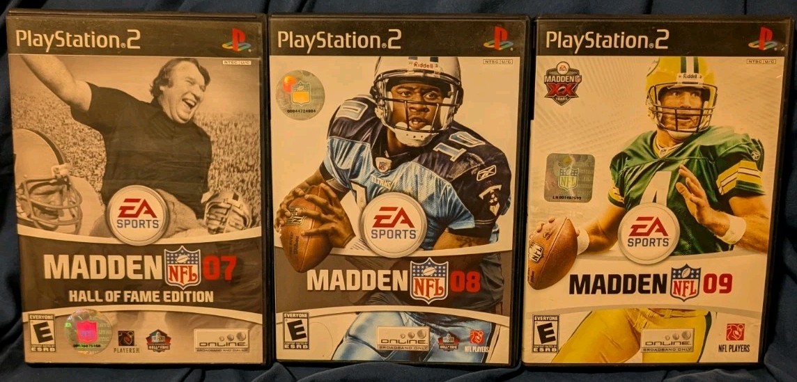 Madden 07 Hall Of Fame Edition Game Bundle Also Includes Madden O8 And O9 PS2 Madden 07 Hall Of Fame Edition Game Bundle Also Includes Madden O8 And O9 PS2
