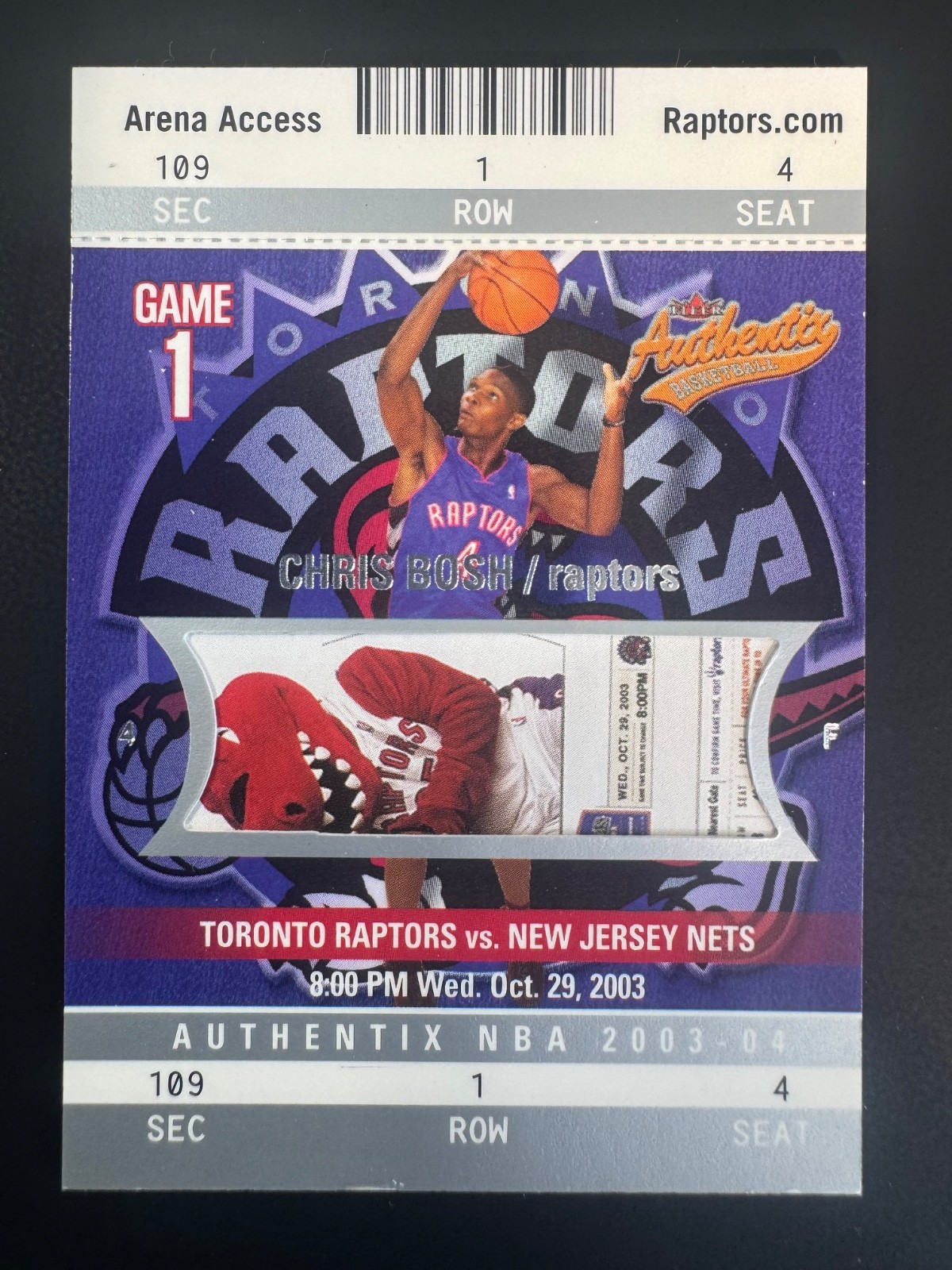 2003-04 Fleer Authentix - Rookie Authentix Chris Bosh #109 /1250 (RC) *Read* 2003-04 Fleer Authentix - Rookie Authentix Chris Bosh #109 /1250 (RC) *Read*