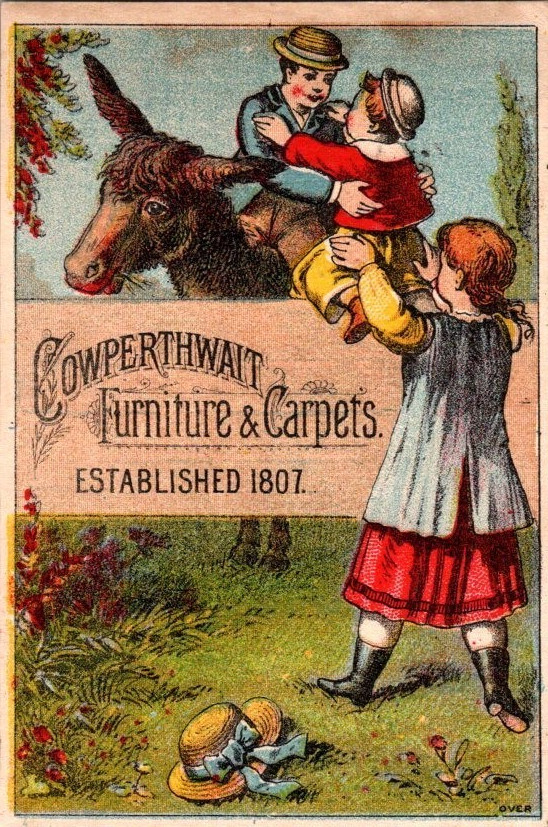 Victorian Trade Cards Late 1807-1881 Cowperthwait Furniture, Brooklyn, New York