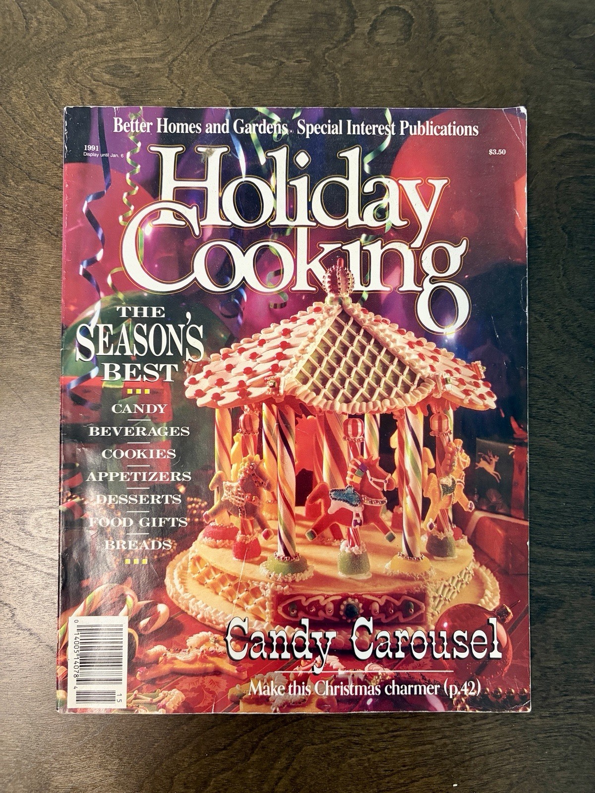 Vtg 1991 Better Homes & Gardens Christmas Cooking Magazine Candy Carousel Recipe Vtg 1991 Better Homes & Gardens Christmas Cooking Magazine Candy Carousel Recipe