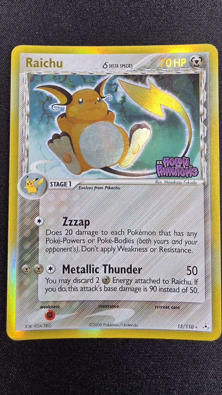 Raichu (Delta Species) 15/110 EX Holon Phantoms Holo