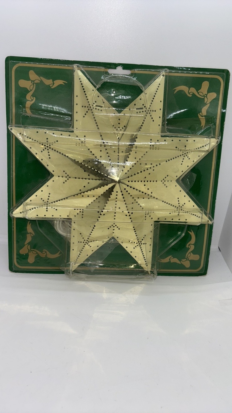 Vintage Lillian Vernon Brass Moravian Star Light - Made in Sweden