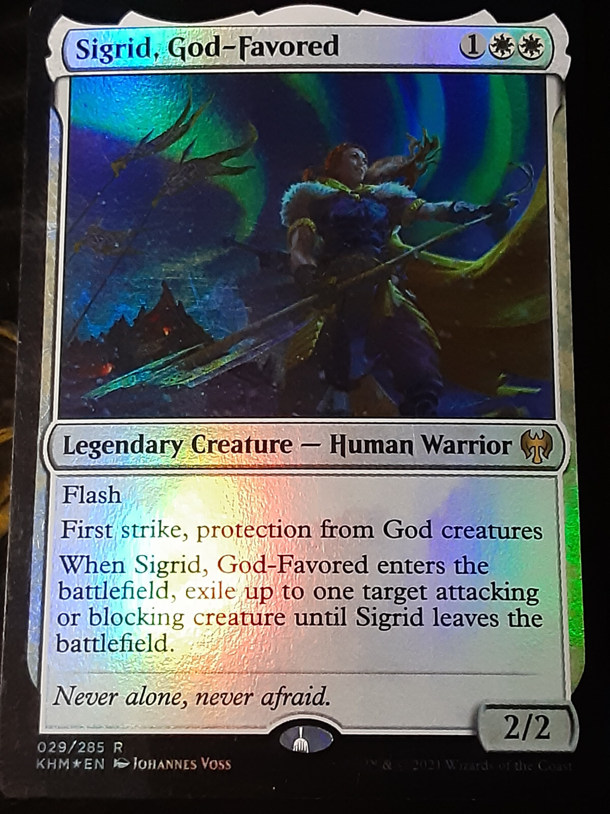 Sigrid God Favored FOIL , Kaldheim , Near Mint , MTG , FREESHIPPING Sigrid God Favored FOIL , Kaldheim , Near Mint , MTG , FREESHIPPING