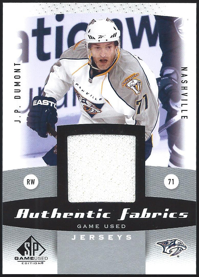 2010/11 UD SP Game Used J.P. DUMONT \
