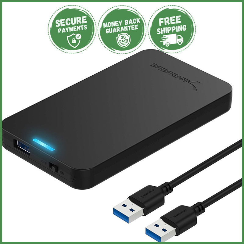 SABRENT 2.5-INCH SATA III TO USB 3.0 Optimized EC-UASP SSD Support UASP Black