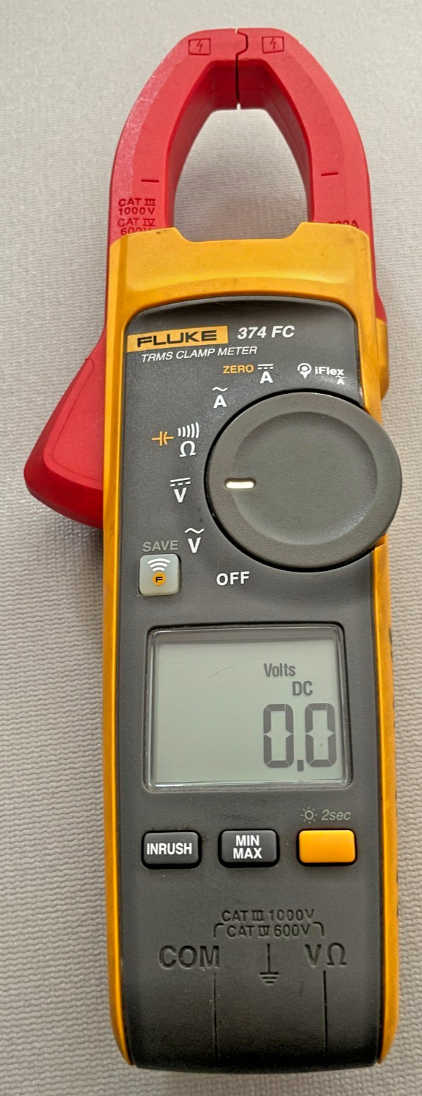 Fluke 374 FC TRMS AC/DC Clamp Meter 600A Wireless Fluke Connect
