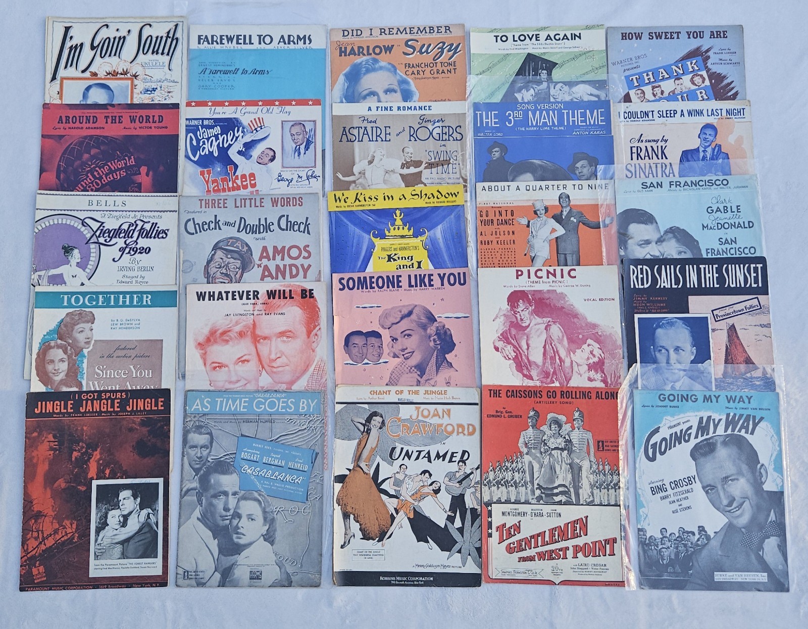 Antique Vtg Sheet Music Early 1900s Ephemera 20s 30s 40s Lot Of 100 Sheets 