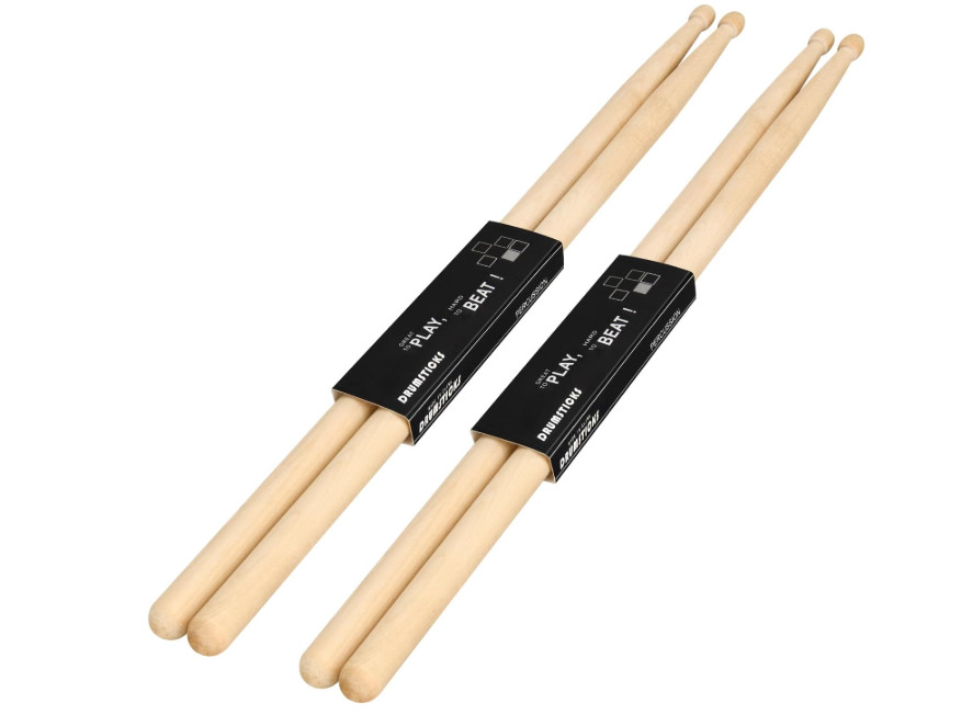 Drum Sticks, 2 Pair 5A Maple Drumsticks - made of hard maple wood Drum Sticks, 2 Pair 5A Maple Drumsticks - made of hard maple wood