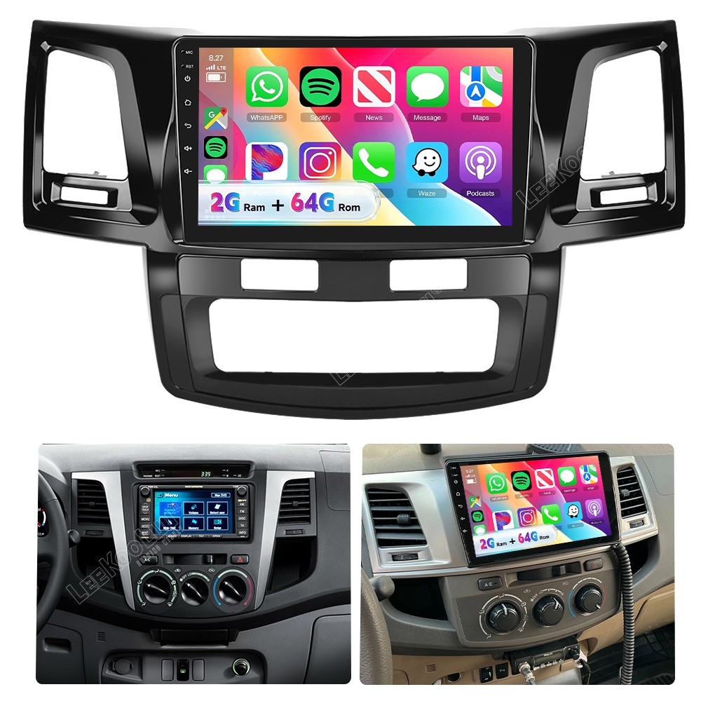 For 2005-2014 Toyota Hilux Car Stereo Apple Carplay Android 15.0 64G WIFI Radio
