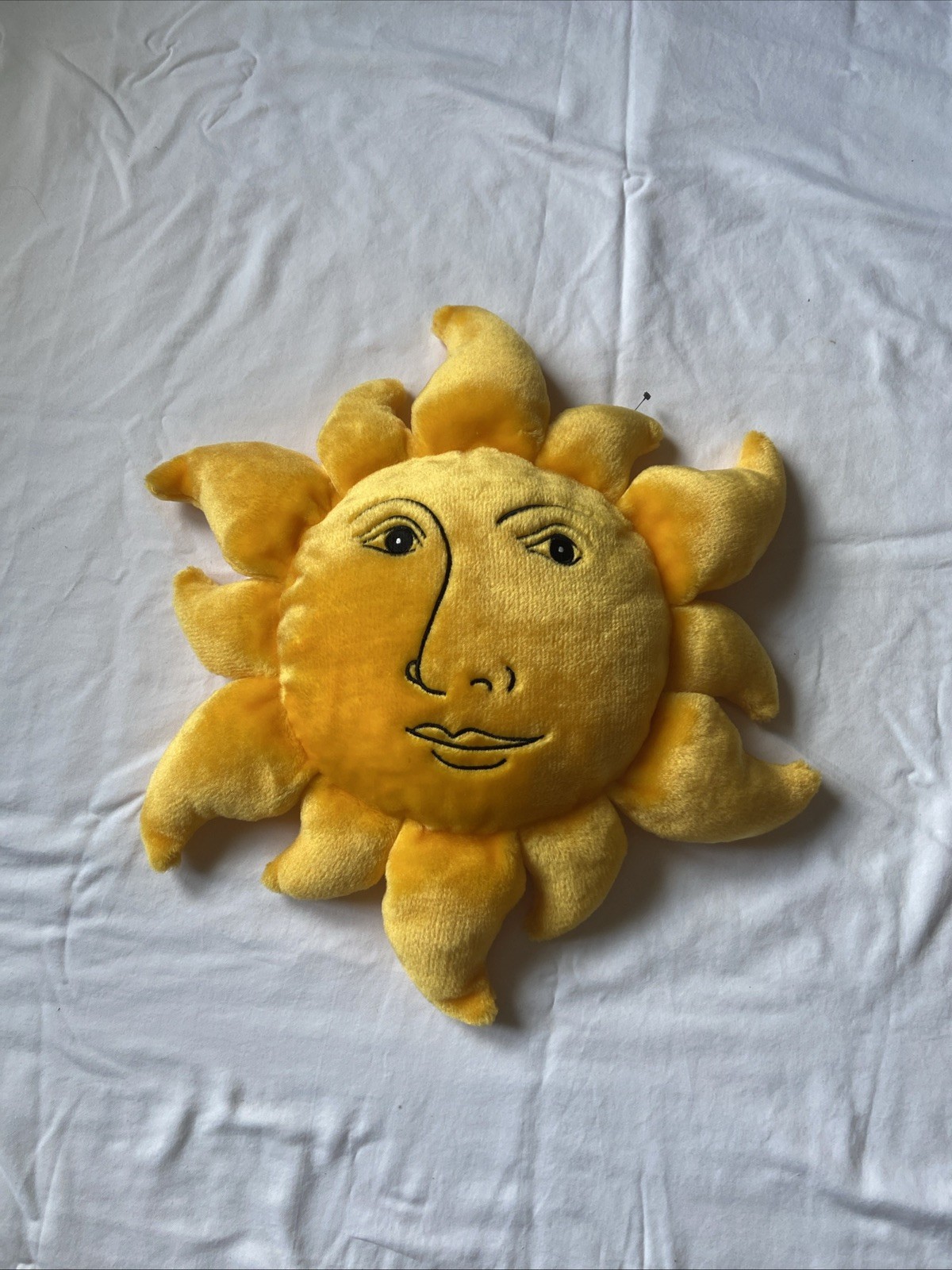 VTG 90s Celestial Sun Face Yellow Plush 19\ VTG 90s Celestial Sun Face Yellow Plush 19\