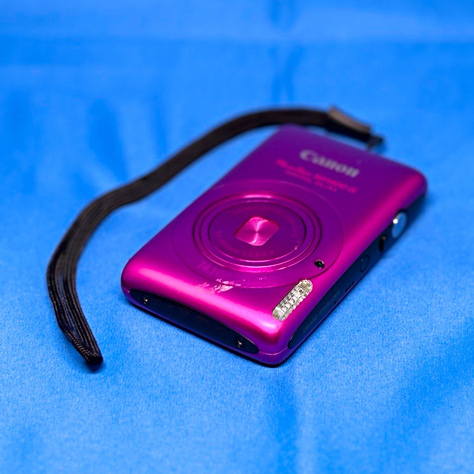(For parts/repair) Canon PowerShot SD1400 IS Digital ELPH in Pink w accessories 
