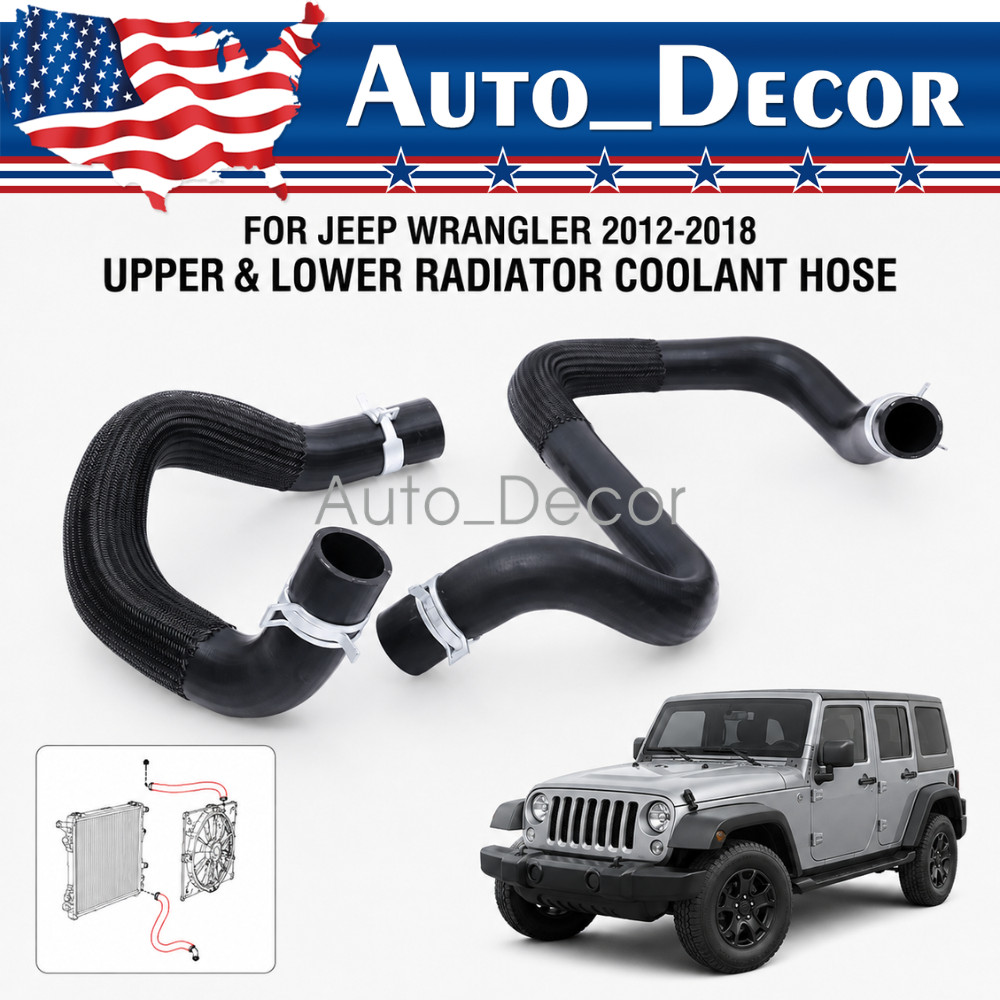 New For Jeep Wrangler 2012‑2018 Upper & Lower Radiator Coolant Hose 55111394AC