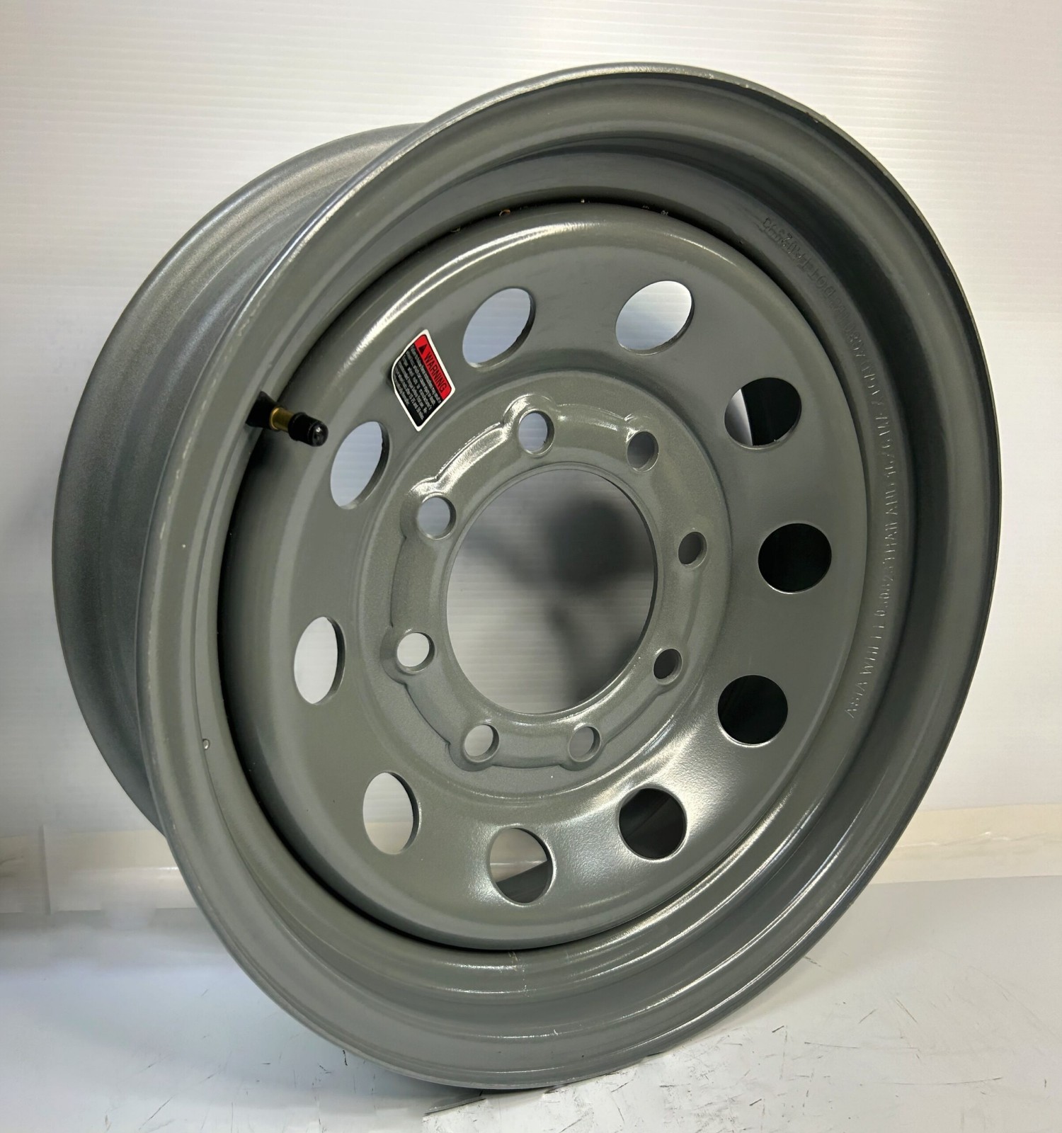 16 Inch  8 Lug  Dark  Gray  Modular  Trailer Wheel Rim   16865 Grizzle