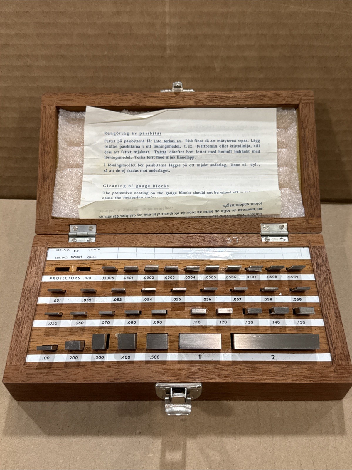 Fowler ~ 36 pc ~ Rectangular Gauge Block Set Fowler ~ 36 pc ~ Rectangular Gauge Block Set