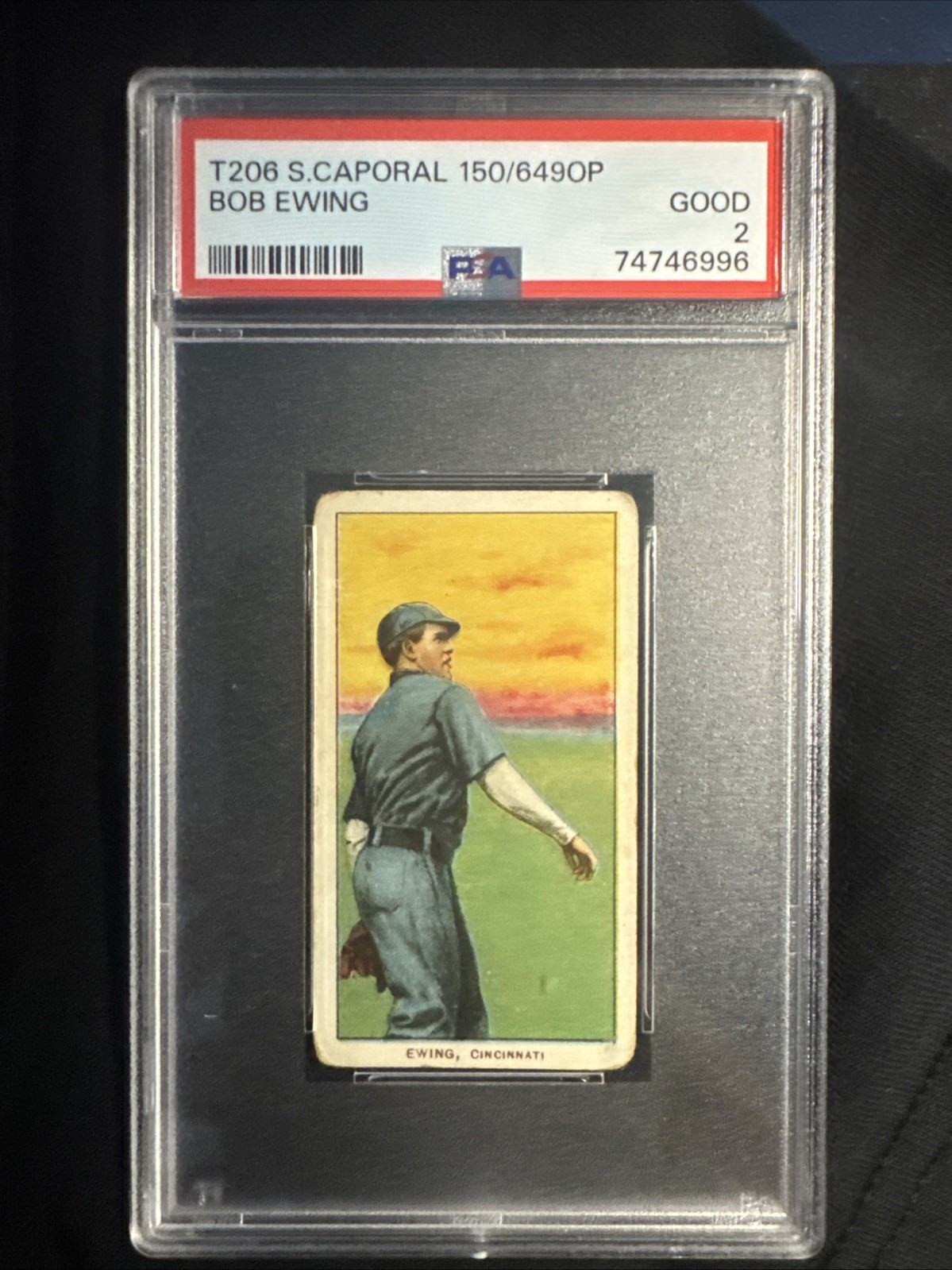 1909-11 T206 Bob Ewing 150 Factory No. 649 PSA 2 LOW POP RARE