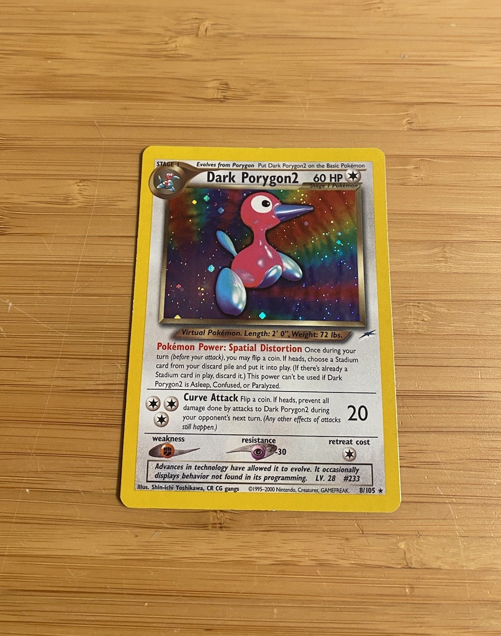 Pokemon Dark Porygon2 8/105 Neo Destiny Holo Rare English 2000 Lightly Played