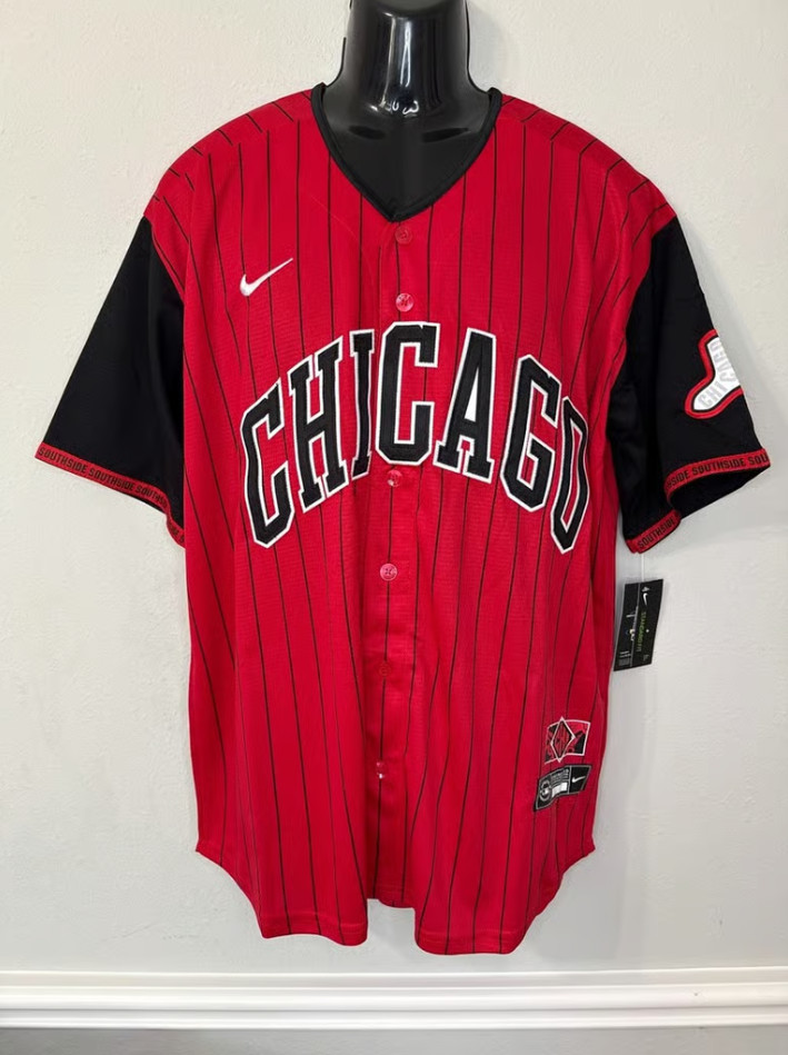 NEW Chicago White Sox Red Blank Back Baseball Jersey Adult Size S - NWT