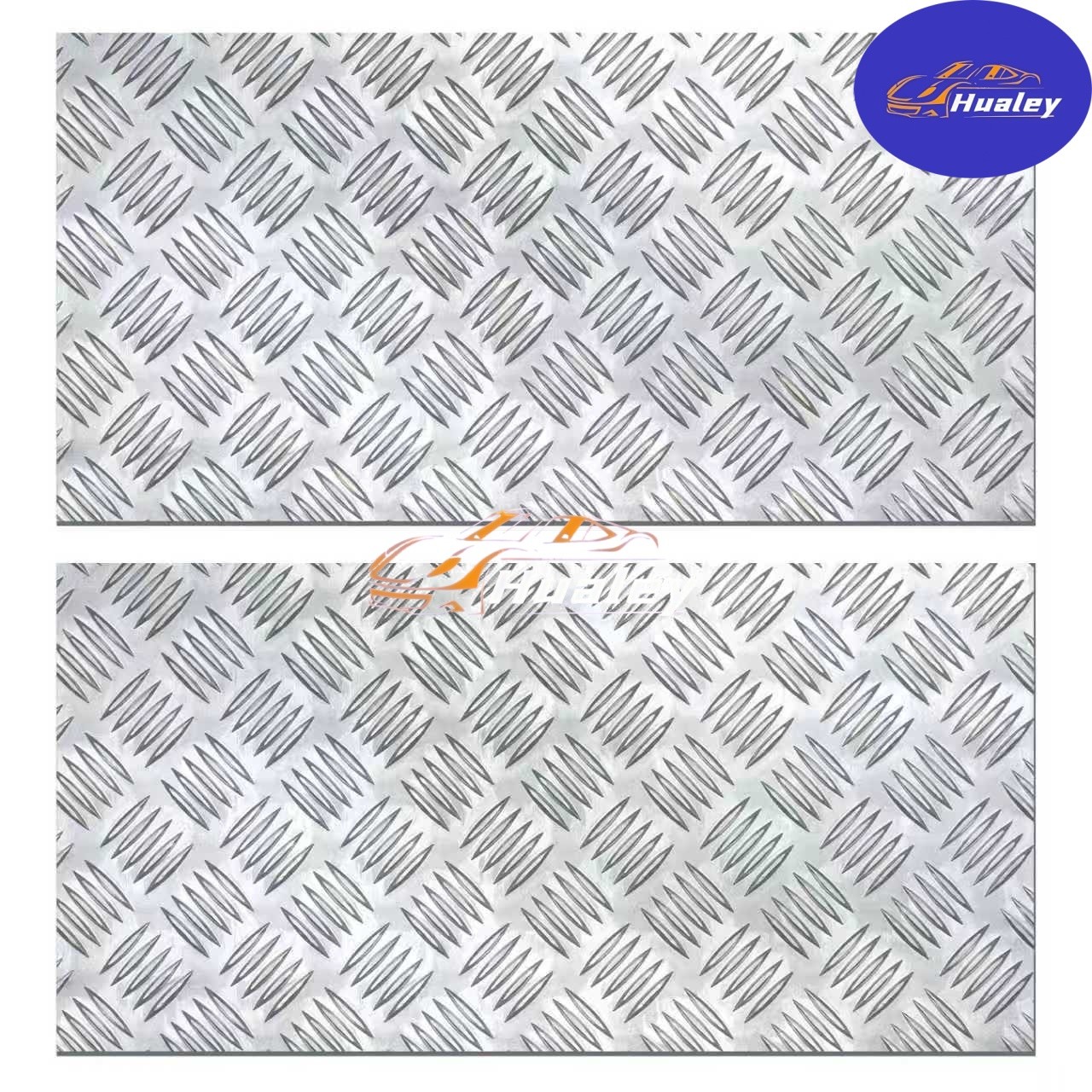 Set of 2 Silver Durable Aluminum Diamond Sheet 12x24 Inch 305×610mm