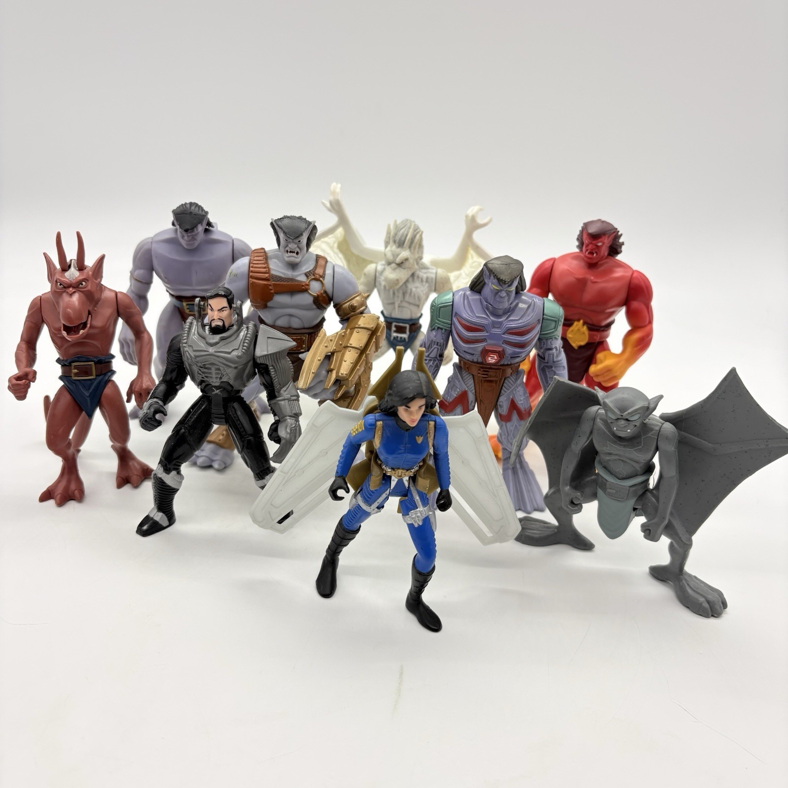 Disney Gargoyles Action Figure Lot of 9 Vintage 1990s Kenner Goliath Xanatos