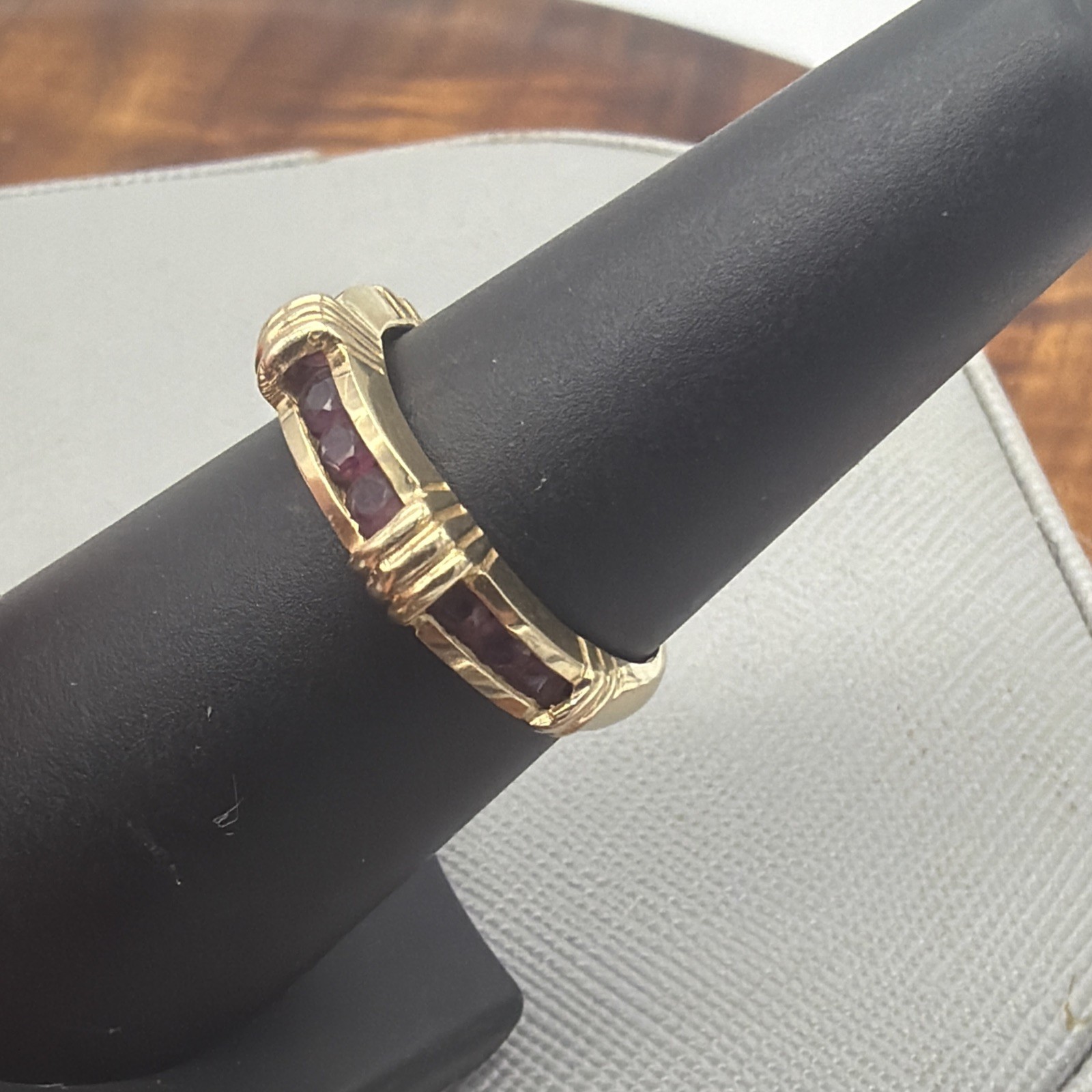 Effy BH Vintage Channel Set Ruby & 14k Yellow Gold Ring Size 7 Effy BH Vintage Channel Set Ruby & 14k Yellow Gold Ring Size 7