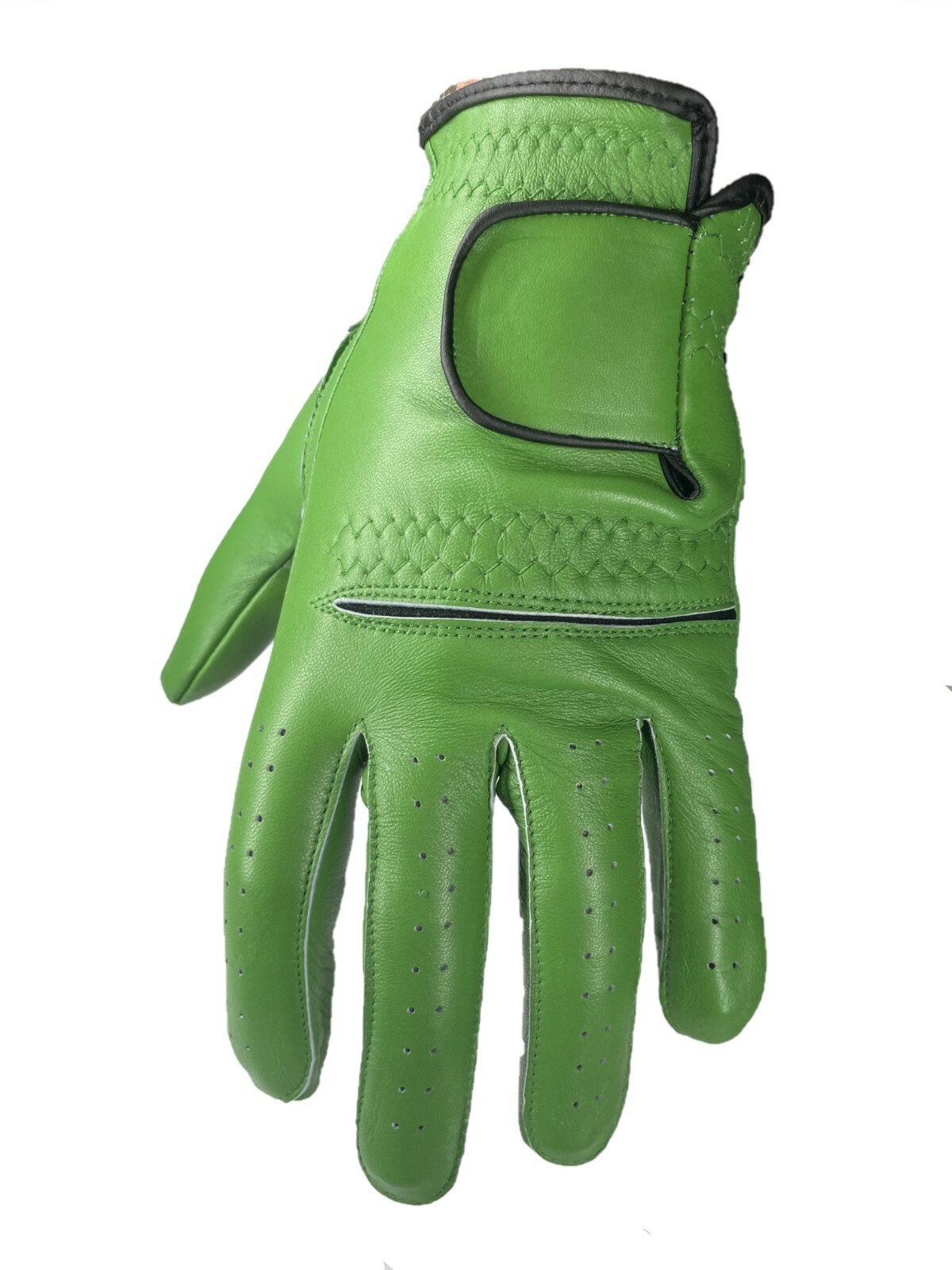 ****New**** Mens Parrot Green ALL Leather Cabretta Golf Gloves (Left Hand)
