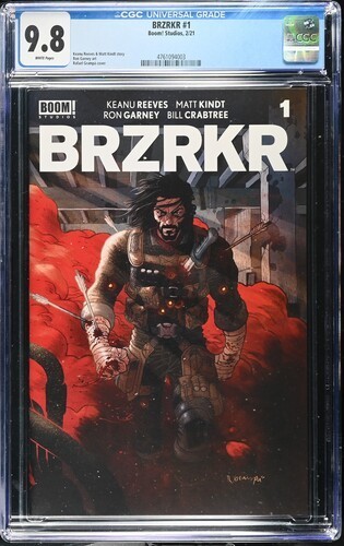 BRZRKR 1 CGC 9.8 Rafael Grampa Cover Keanu Reeves and Matt Kindt Story 2021
