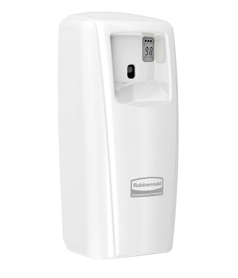 Rubbermaid Commercial Microburst 9000 Aerosol Odor Control LCD Dispenser, White