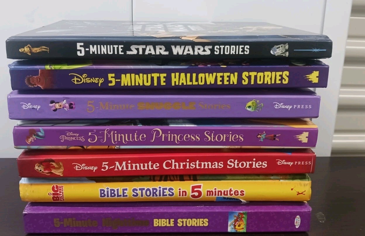 Walt Disney 5 Minute Stories Lot Of 7 Books Walt Disney 5 Minute Stories Lot Of 7 Books