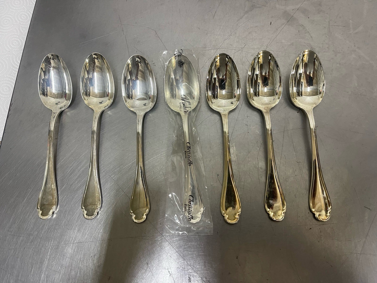 Christofle Pompadour 7 pieces Flatware Table Spoon