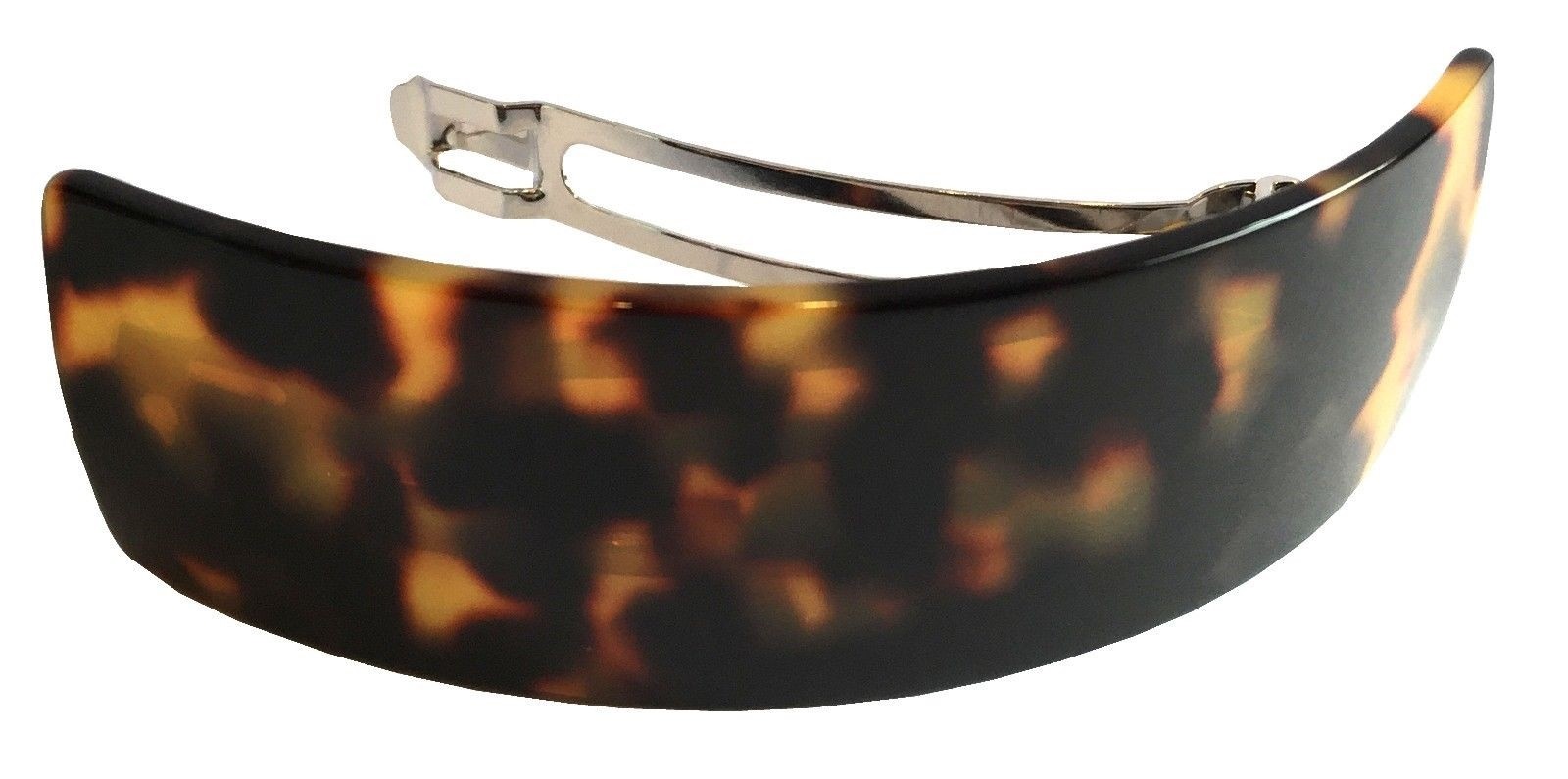 French Amie Handmade Curved Medium Automatic Strong Grip Hair Clip Barrette