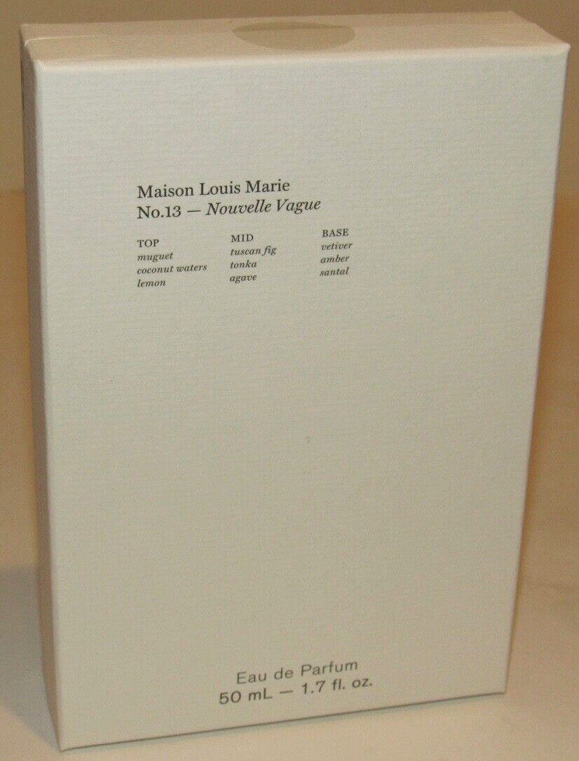 Maison Louis Marie No 13 Nouvelle Vague Eau de Parfum 1.7 Oz 50 mL Perfume NIB Maison Louis Marie No 13 Nouvelle Vague Eau de Parfum 1.7 Oz 50 mL Perfume NIB