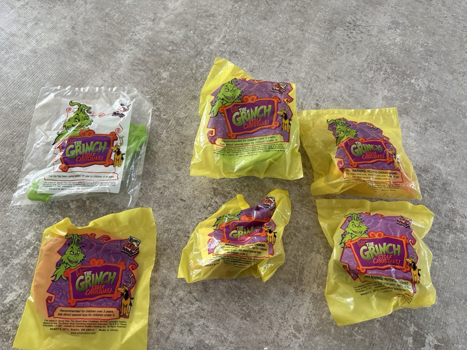 Wendy’s Kids Meal How The Grinch Stole Christmas Ornaments Complete Set Wendy’s Kids Meal How The Grinch Stole Christmas Ornaments Complete Set