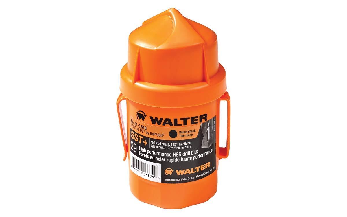 Walter Surface Technologies 01E618 29-Piece Jobber\'s Length Bits Round Shank