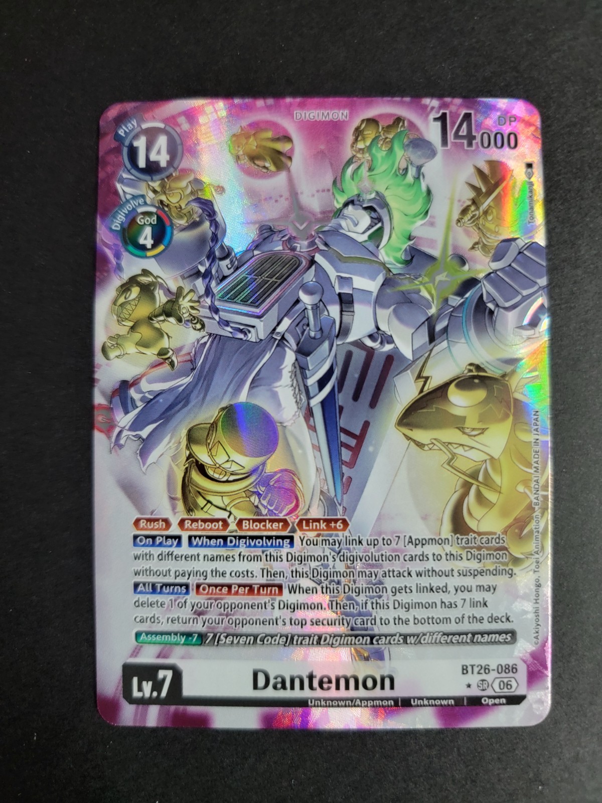 Dantemon (Alternate Art) BT26-086 Super Rare Digimon Timeless Bonds Dantemon (Alternate Art) BT26-086 Super Rare Digimon Timeless Bonds