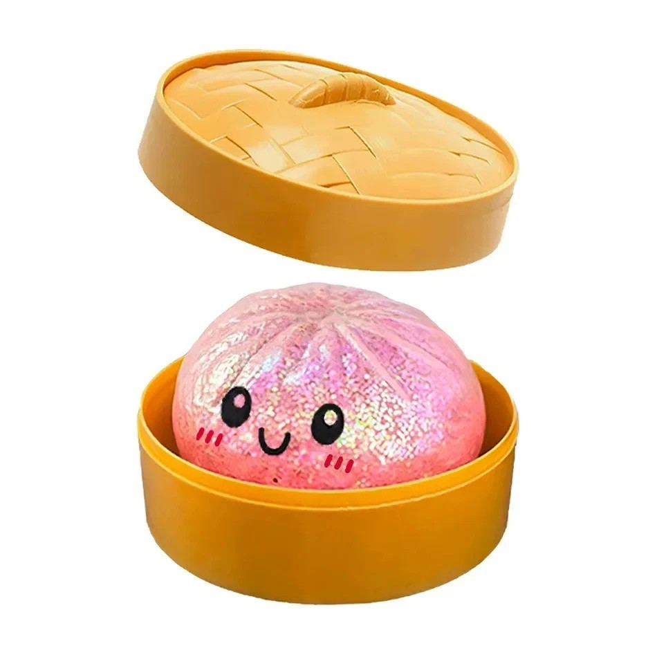 Below Mystery Squishy Bun Dumpling RARE GLITTER Limited Edition