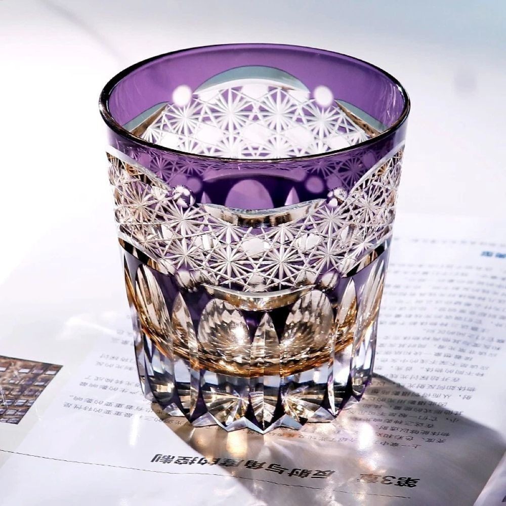 Luxury handmade Whisky Brandy Crystal Bar Glass Cup Tumbler Geometric Cut 11oz Luxury handmade Whisky Brandy Crystal Bar Glass Cup Tumbler Geometric Cut 11oz