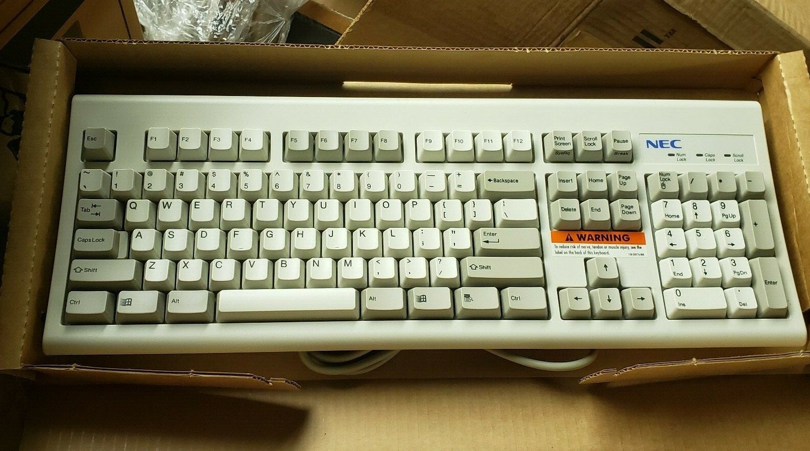 NEC Zenith Clicky Vintage KB-5923 Keyboard - PS/2 vintage Keyboard RARE NEW NEC Zenith Clicky Vintage KB-5923 Keyboard - PS/2 vintage Keyboard RARE NEW