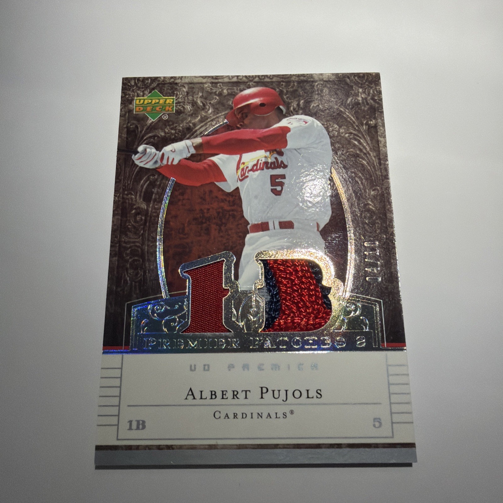 ALBERT PUJOLS CARDINALS 2007 UPPER DECK PREMIER PATCHES 2 04/10 UD PREMIER ALBERT PUJOLS CARDINALS 2007 UPPER DECK PREMIER PATCHES 2 04/10 UD PREMIER